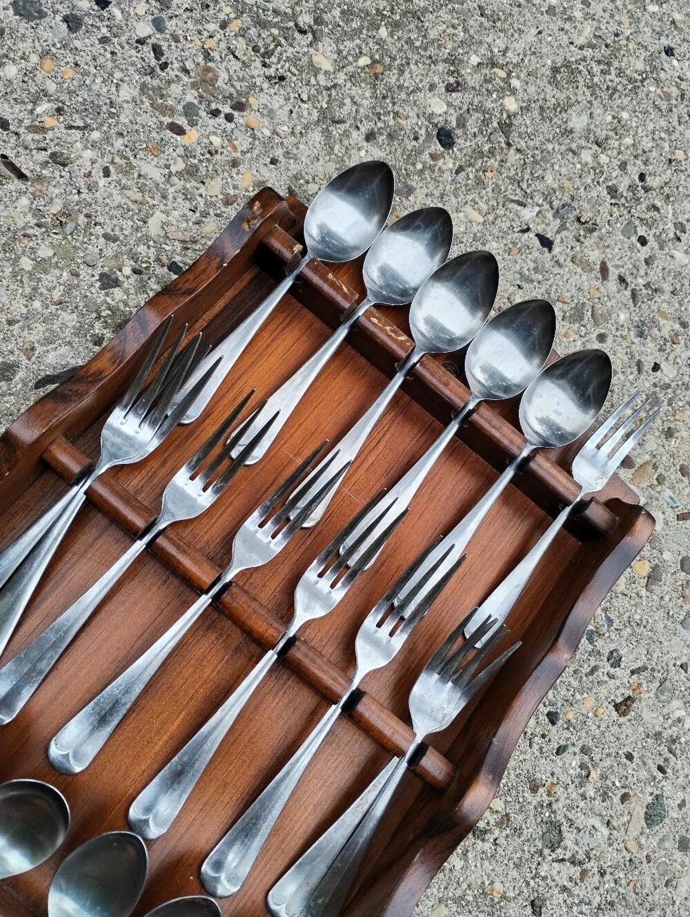 Vintage Lifetime Stainless Japan Flatware Lot 22 Pcs Forks Spoons Mid-Century